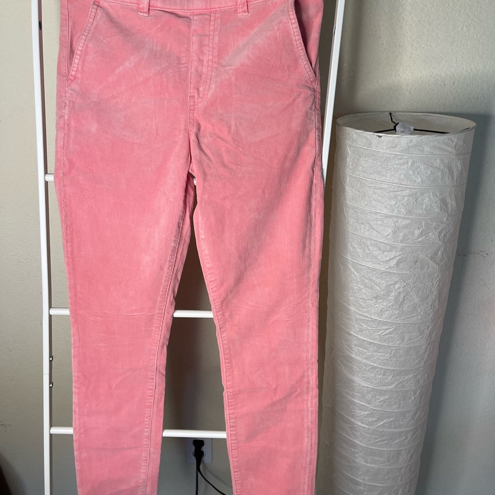$25❤️NWT Juicy Couture Stylish Pink Corduroy Pants waist 28 stretch w/ 4 pockets
